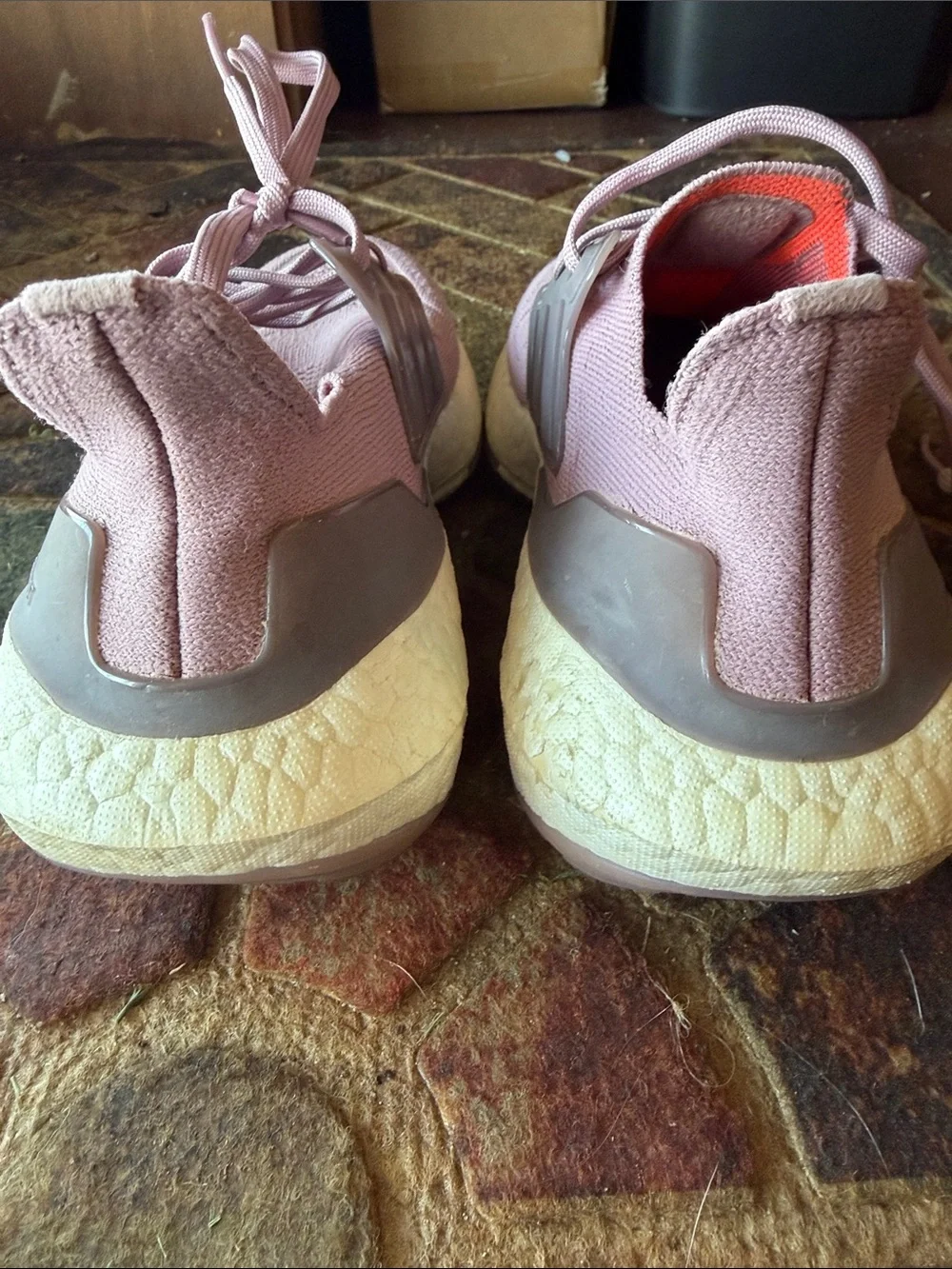 Adidas Ultraboost Youth Lavender Knit Running Shoes with Tabs